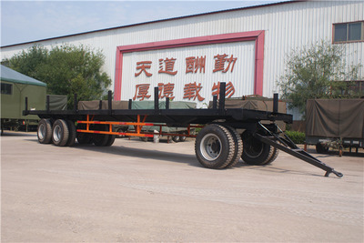20吨平板拖车商家-胡杨-20T平板拖车厂区运输车